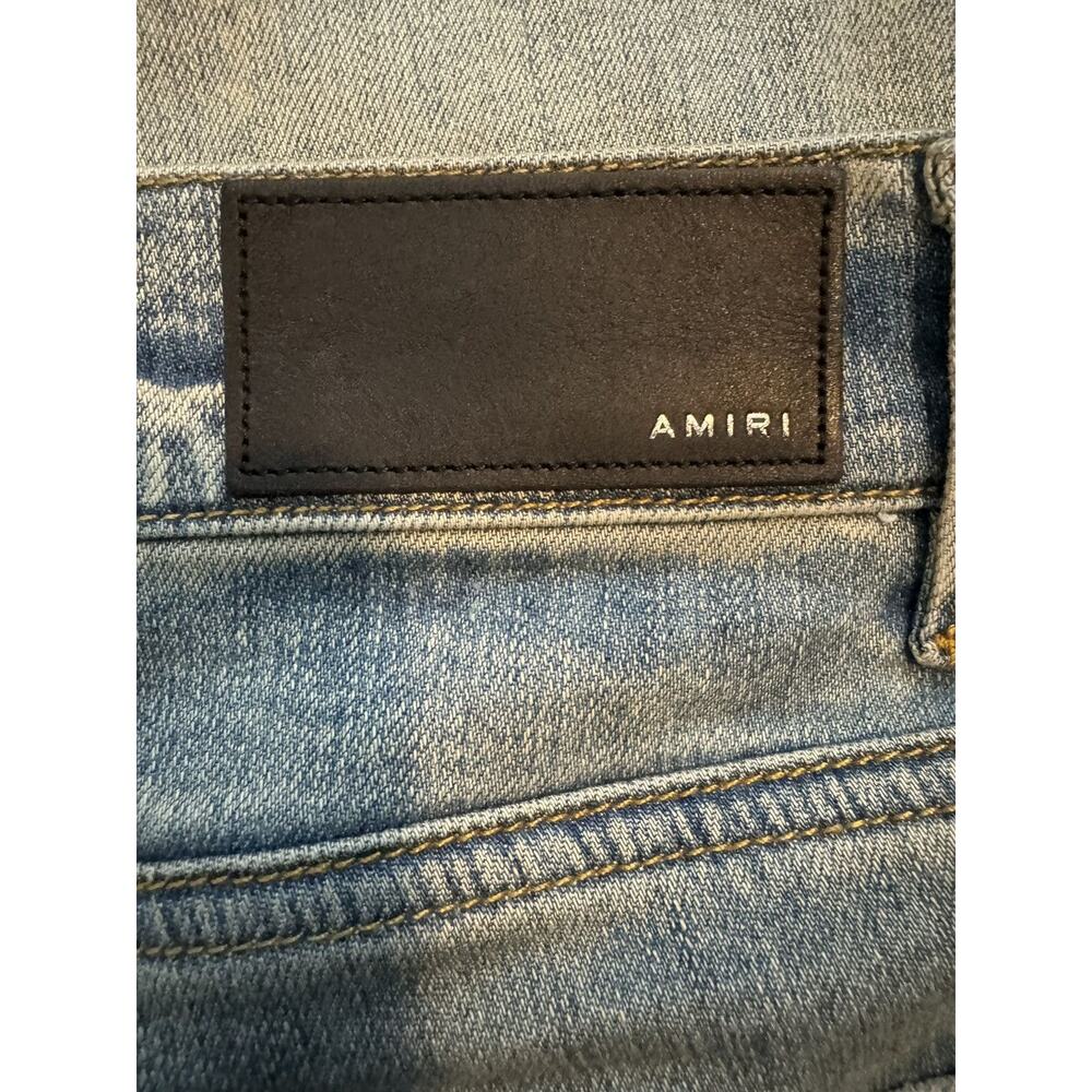 EUC Amiri Leopard Thrasher Denim - Picture 8 of 16